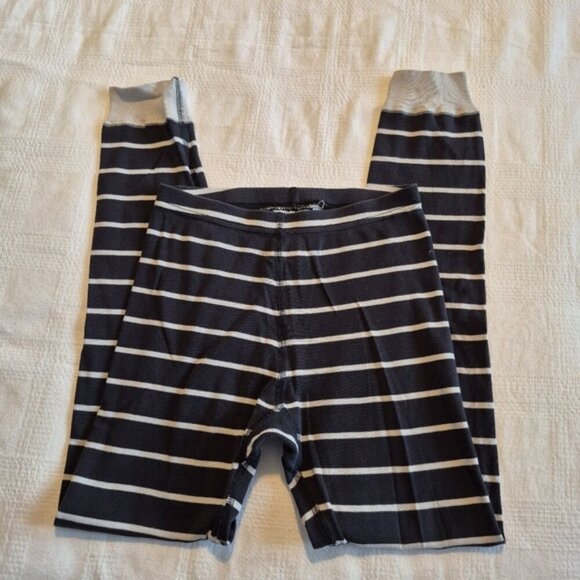 Hanna Andersson boys size size 140 or 10 pajama pants black & gray stripes vguc - Picture 2 of 5